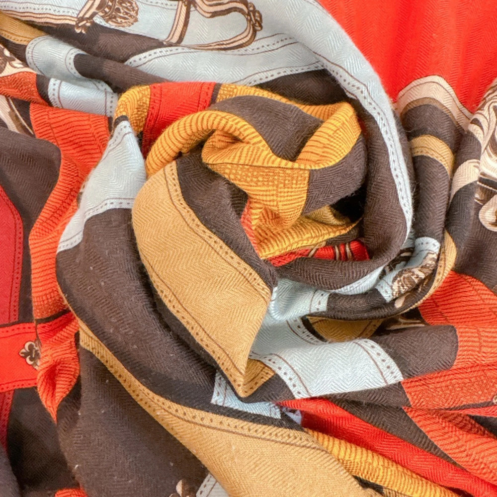HERMES CAVALCADOUR Stole, Red